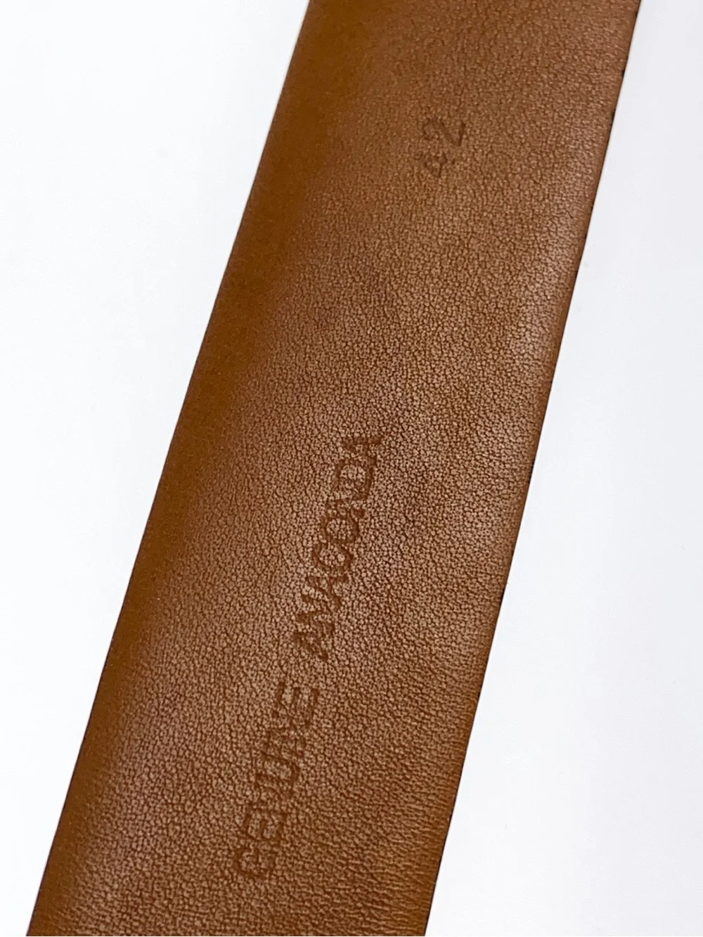 Genuine anaconda snakeskin belt by Trafalgar Luxe brown with brass buckle sz 42